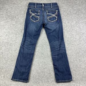 Ariat REAL Dresden Jeans Womens 30S Blue Straight Leg Stretch Western Mid Denim